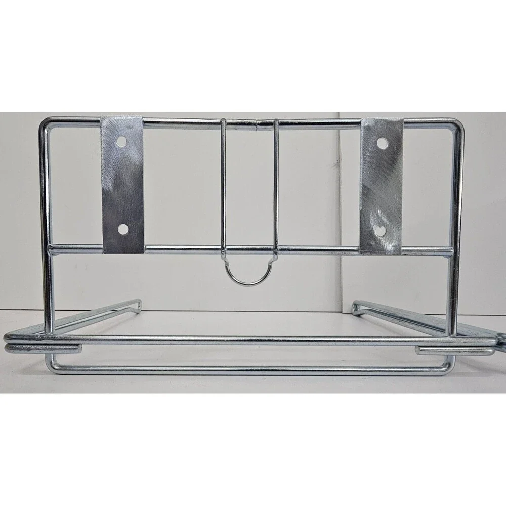 New Set of 2 Chrome T-Shirt Bag Holder Racks Wall Mount Counter 12x10x6